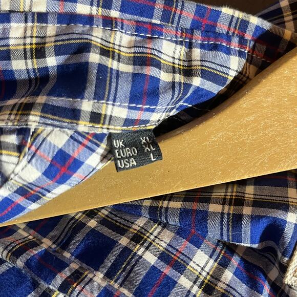 Barbour Shirt Men Size XL Blue Plaid Button Down Tailored Fit Casual Preppy Work - Picture 8 of 11